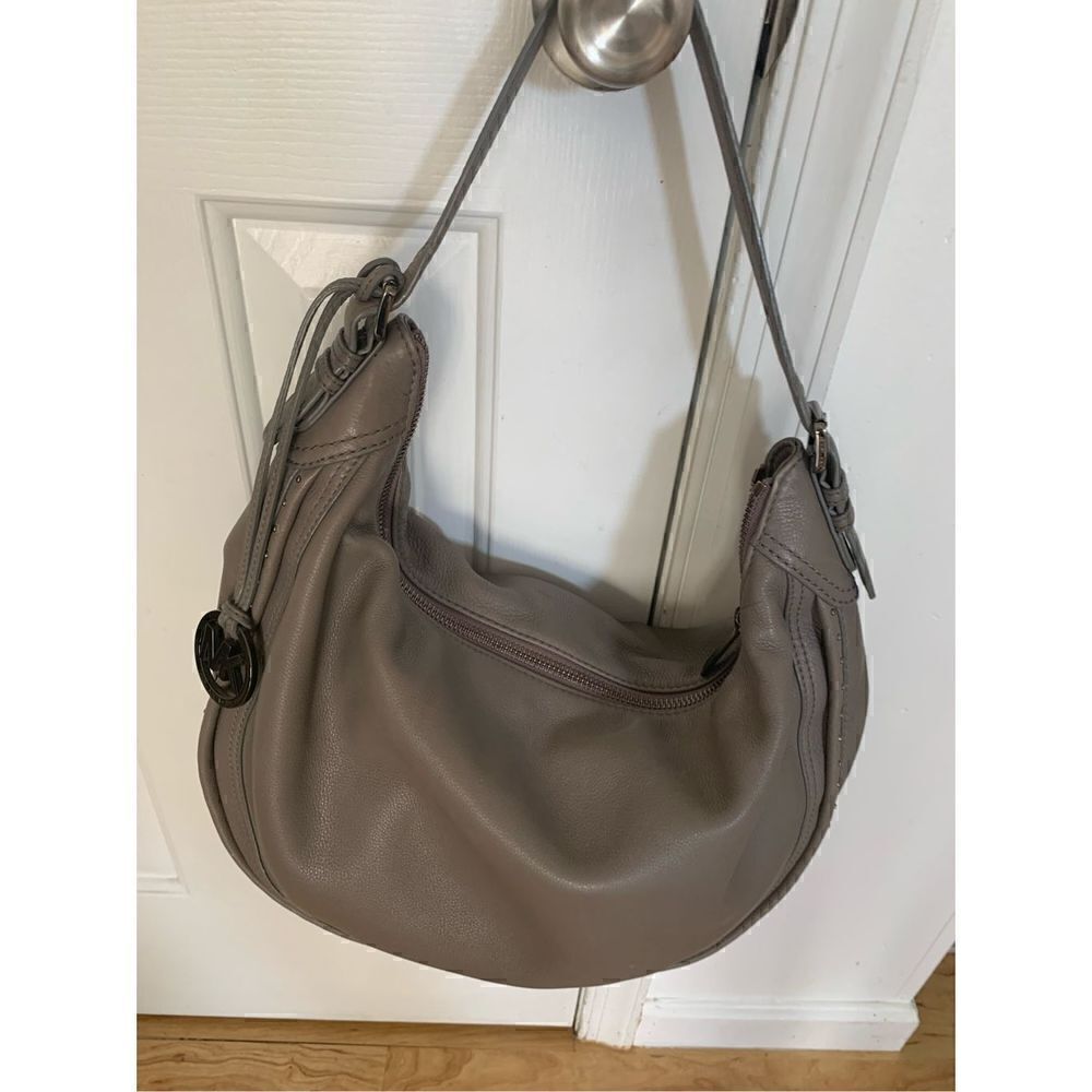 Michael Kors gray soft leather handbag